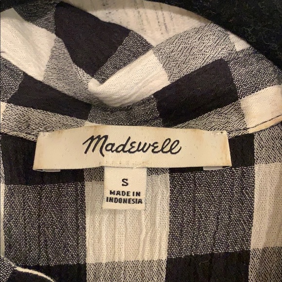 Madewell Peplum Button-Down Shirt in Gingham - Picture 4 of 7
